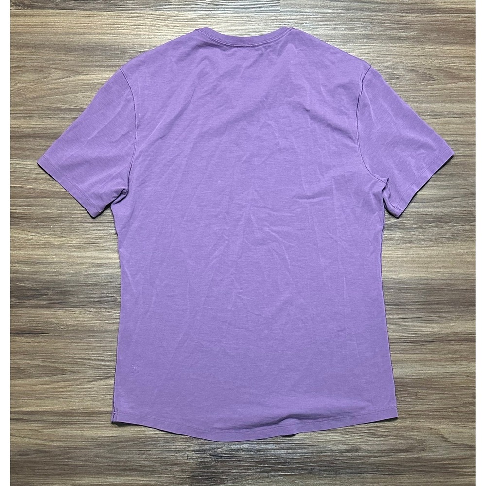 Lululemon Mens 5 Year Basic V-Neck Short Sleeve T-Shirt Purple Activewear Sz M - Picture 5 of 6